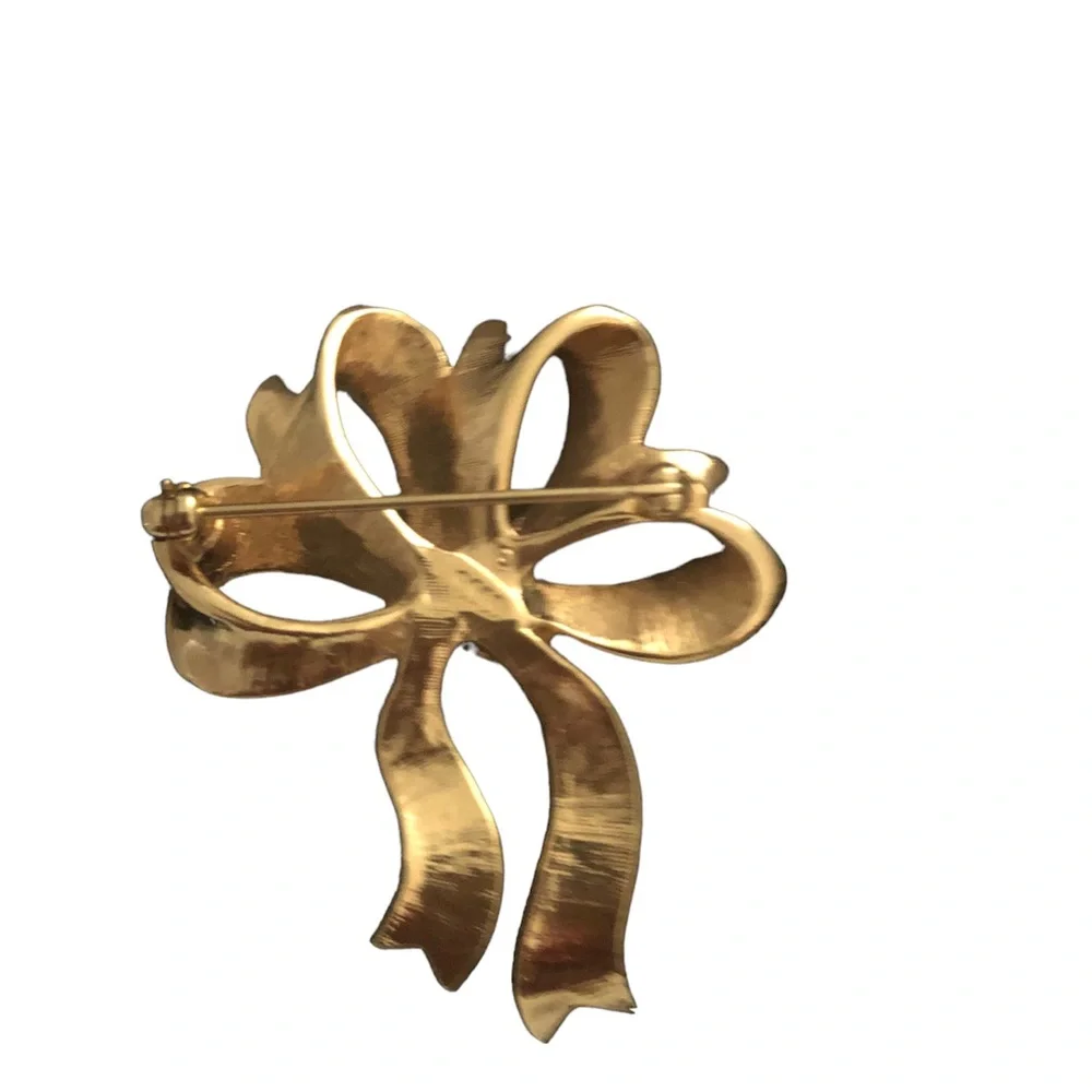 Avon Ribbon Bow Pin Brooch - Picture 3 of 4